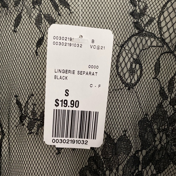 Brand new sz SM black lace Forever 21 sexy mini robe - Picture 5 of 5